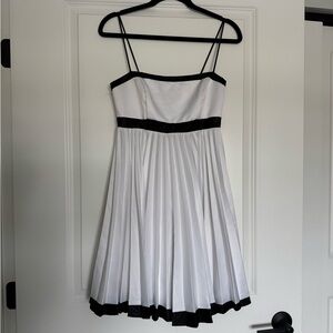 Rare Gunne Sax Satin Pleated Mini Dress